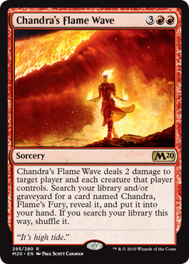 Chandra's Flame Wave (Magic 2020 Core Set) Medium Play
