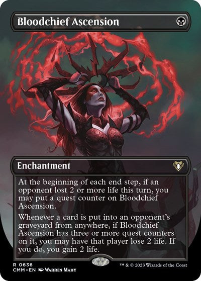 Bloodchief Ascension (Borderless) (Commander Masters) Light Play