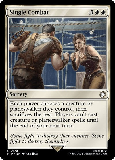 Single Combat (Universes Beyond: Fallout) Light Play Foil