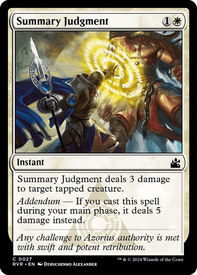 Summary Judgment (Ravnica Remastered) Light Play Foil