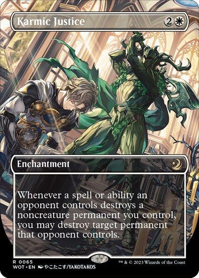 Karmic Justice (Anime Borderless) (Wilds of Eldraine: Enchanting Tales) Near Mint Foil