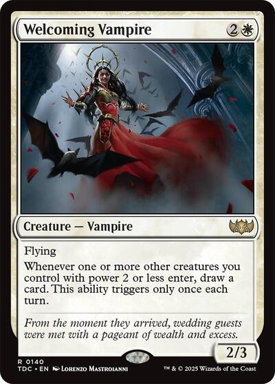 Welcoming Vampire (Commander: Tarkir: Dragonstorm) Light Play