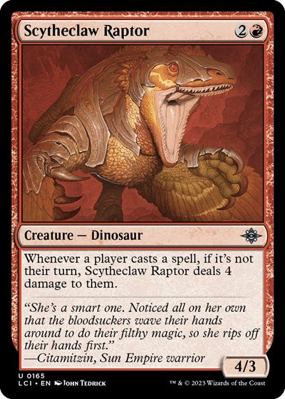 Scytheclaw Raptor (The Lost Caverns of Ixalan) Light Play
