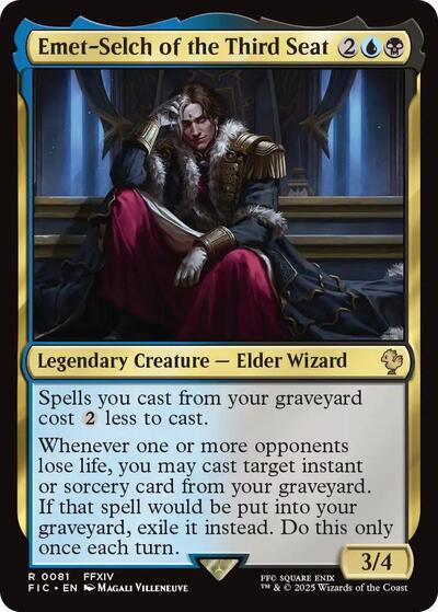 Emet-Selch of the Third Seat (Surge Foil) (Commander: FINAL FANTASY) Medium Play Foil