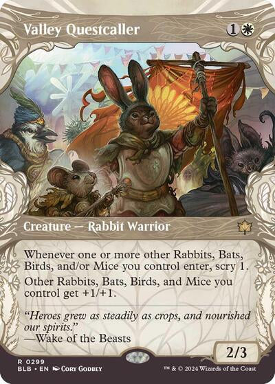 Valley Questcaller (Showcase) (Bloomburrow) Near Mint Foil