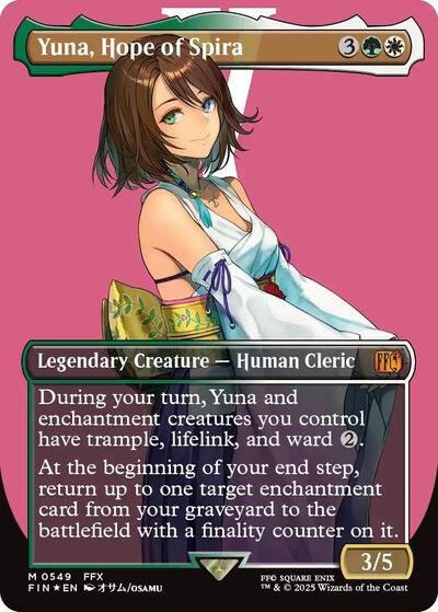 Yuna, Hope of Spira (Borderless) (Surge Foil) (Universes Beyond: FINAL FANTASY) Near Mint Foil
