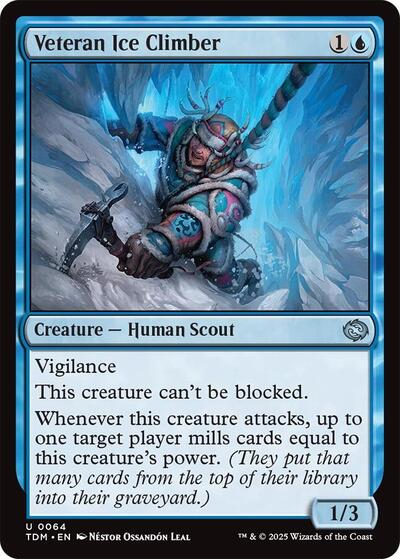 Veteran Ice Climber (Tarkir: Dragonstorm) Light Play Foil