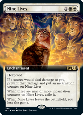 Nine Lives (Extended Art) (Magic 2021 Core Set) Medium Play Foil
