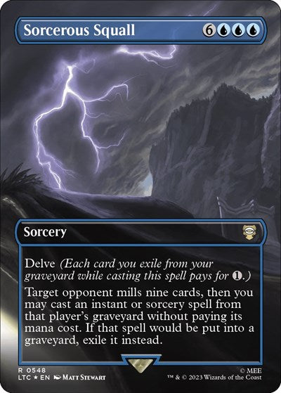 Sorcerous Squall (Borderless) (Surge Foil) (Commander: The Lord of the Rings: Tales of Middle-earth) Near Mint Foil