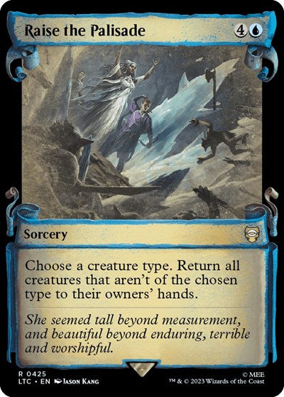 Raise the Palisade (Showcase Scrolls) (Commander: The Lord of the Rings: Tales of Middle-earth) Light Play Foil