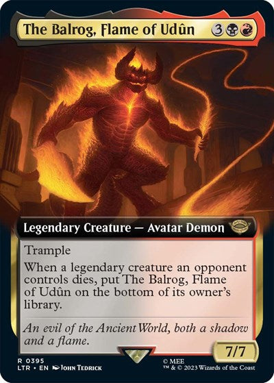 The Balrog, Flame of Udun (Extended Art) (Universes Beyond: The Lord of the Rings: Tales of Middle-earth) Near Mint
