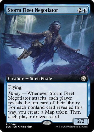 Storm Fleet Negotiator (Extended Art) (Commander: The Lost Caverns of Ixalan) Light Play