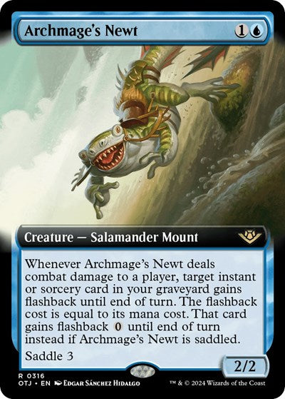 Archmage's Newt (Extended Art) (Outlaws of Thunder Junction) Near Mint