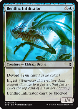 Benthic Infiltrator (Battle for Zendikar) Light Play