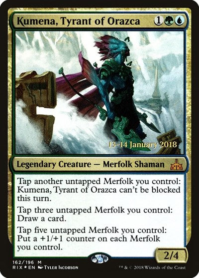 Kumena, Tyrant of Orazca (Promos: Prerelease Cards) Medium Play Foil
