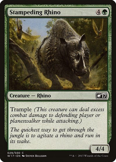Stampeding Rhino (Welcome Deck 2017) Light Play