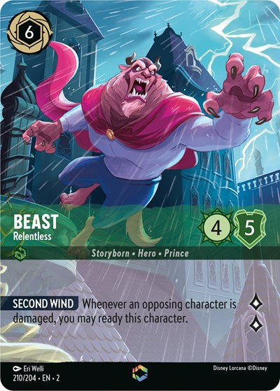 Beast - Relentless (Alternate Art) (Rise of the Floodborn) Near Mint Holofoil