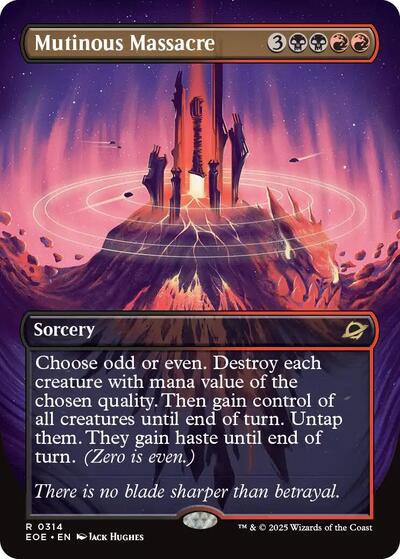 Mutinous Massacre (Borderless) (Edge of Eternities) Light Play Foil
