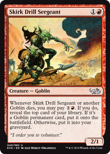 Skirk Drill Sergeant (Duel Decks Anthology: Elves vs Goblins) Light Play
