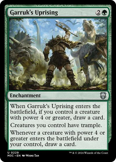 Garruk's Uprising (Ripple Foil) (Commander: Modern Horizons 3) Medium Play Foil