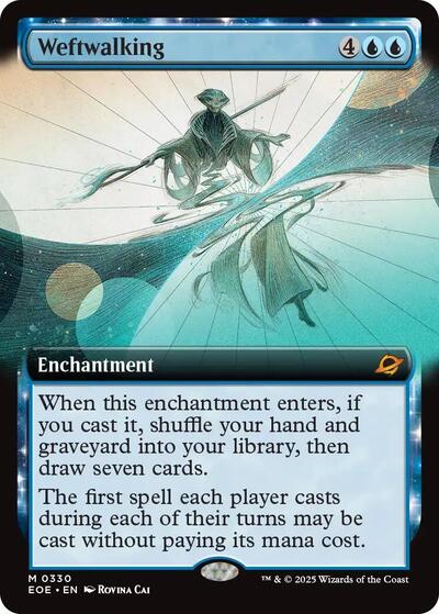Weftwalking (Extended Art) (Edge of Eternities) Near Mint Foil