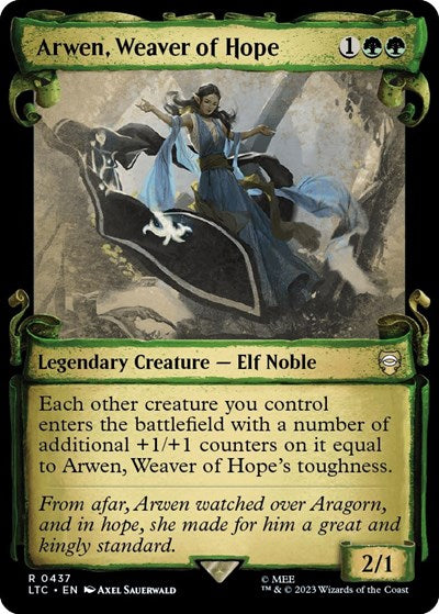 Arwen, Weaver of Hope (Showcase Scrolls) (Commander: The Lord of the Rings: Tales of Middle-earth) Light Play Foil