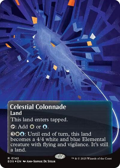 Celestial Colonnade (0142) (Borderless) (Galaxy Foil) (Stellar Sights) Near Mint Foil