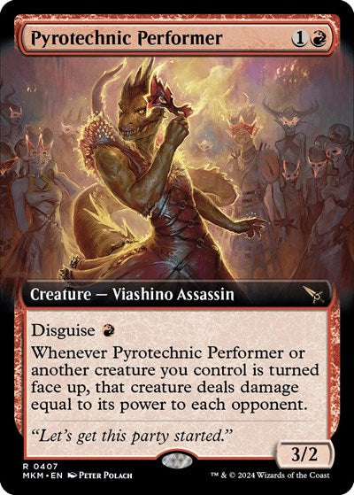 Pyrotechnic Performer (Extended Art) (Murders at Karlov Manor) Near Mint Foil