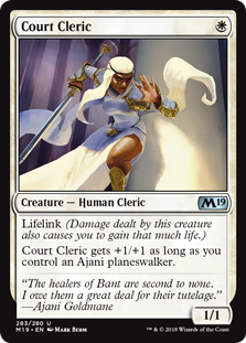 Court Cleric (Magic 2019 Core Set) Medium Play