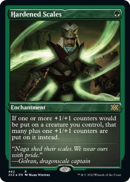 Hardened Scales (Foil Etched) (Double Masters 2022) Light Play Foil