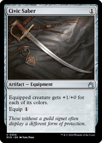 Civic Saber (Ravnica Remastered) Light Play Foil