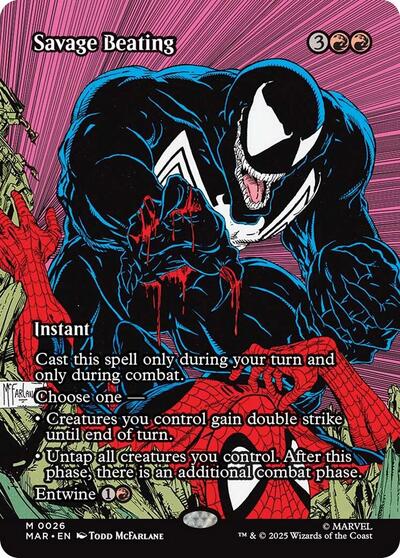 Savage Beating (Borderless) (Marvel Eternal-Legal) Near Mint Foil