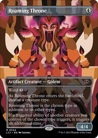 Roaming Throne (Borderless) (The Lost Caverns of Ixalan) Near Mint Foil