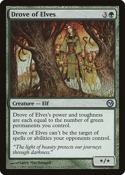 Drove of Elves (Duels of the Planeswalkers) Medium Play