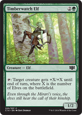 Timberwatch Elf (Commander 2014 Edition) Light Play