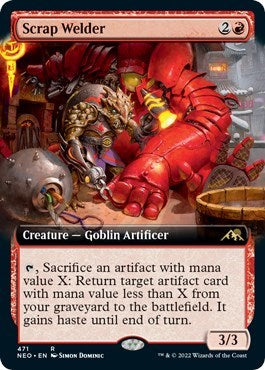 Scrap Welder (Extended Art) (Kamigawa: Neon Dynasty) Medium Play Foil