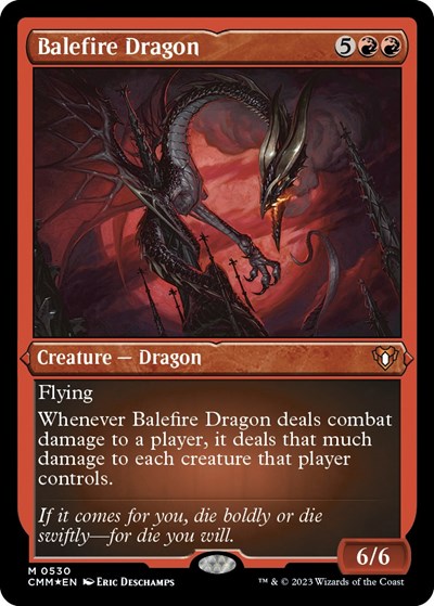 Balefire Dragon (Foil Etched) (Commander Masters) Light Play Foil
