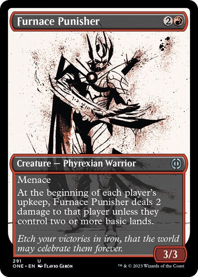 Furnace Punisher (Showcase) (Phyrexia: All Will Be One) Light Play