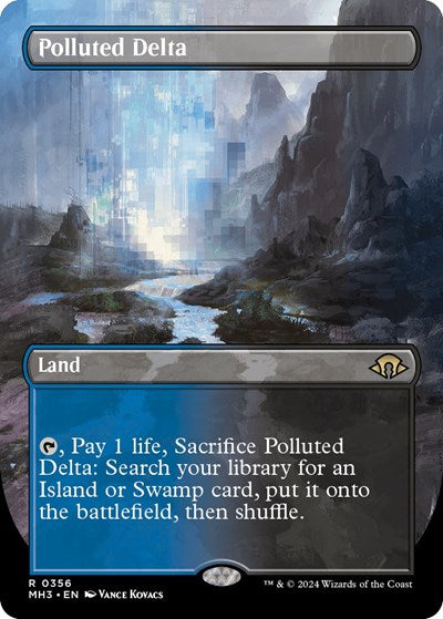 Polluted Delta (Borderless) (Modern Horizons 3) Light Play Foil