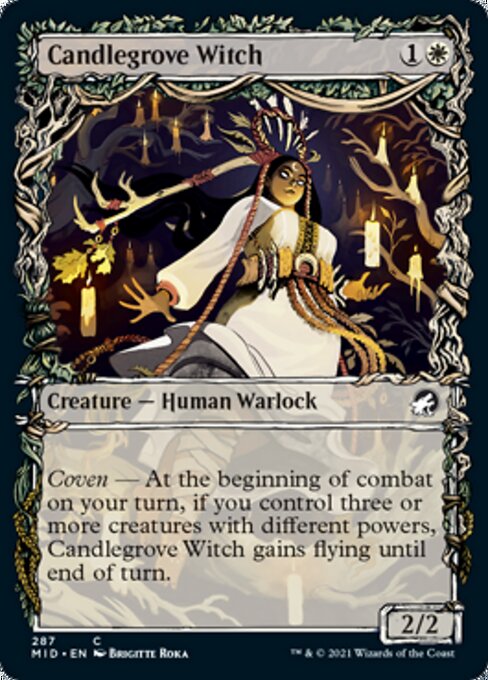 Candlegrove Witch (Showcase) (Innistrad: Midnight Hunt) Medium Play Foil