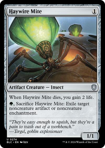 Haywire Mite (Commander: Bloomburrow) Light Play