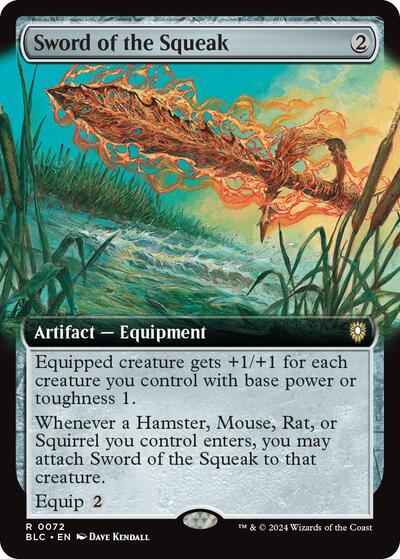 Sword of the Squeak (Extended Art) (Commander: Bloomburrow) Light Play