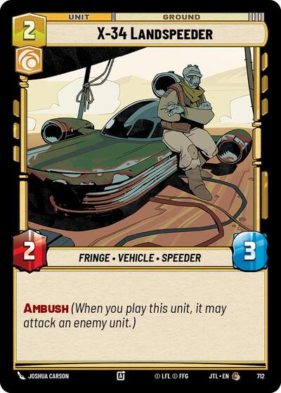 X-34 Landspeeder (Foil) (Jump to Lightspeed) Near Mint Foil