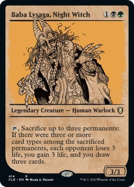 Baba Lysaga, Night Witch (Showcase) (Commander Legends: Battle for Baldur's Gate) Medium Play Foil