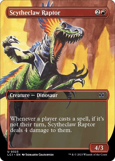 Scytheclaw Raptor (Borderless) (The Lost Caverns of Ixalan) Light Play Foil