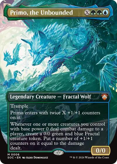 Primo, the Unbounded (Borderless) (Commander: Secrets of Strixhaven) Near Mint Foil