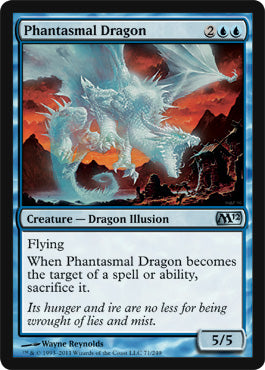 Phantasmal Dragon (Magic 2012 Core Set) Light Play