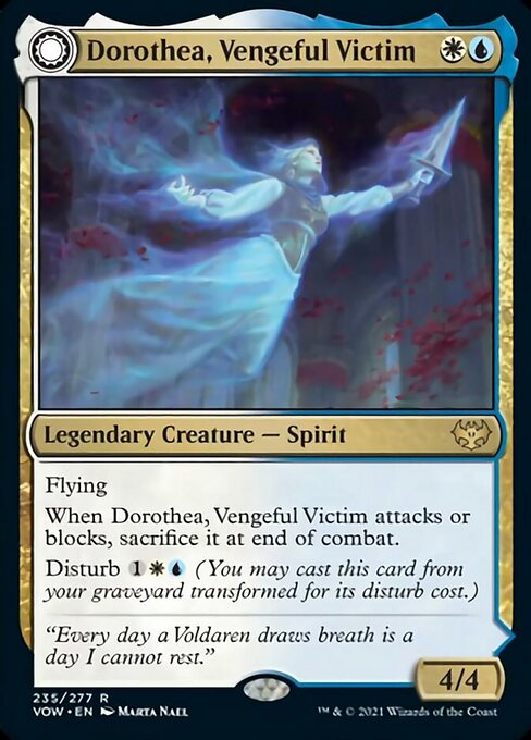 Dorothea, Vengeful Victim / Dorothea's Retribution (Innistrad: Crimson Vow) Damaged / Poor Foil