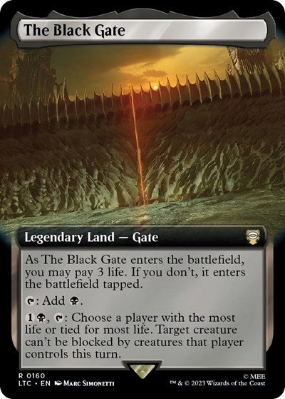 The Black Gate (Extended Art) (Commander: The Lord of the Rings: Tales of Middle-earth) Near Mint