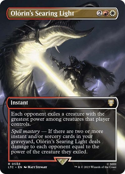 Olorin's Searing Light (Borderless) (Commander: The Lord of the Rings: Tales of Middle-earth) Near Mint Foil